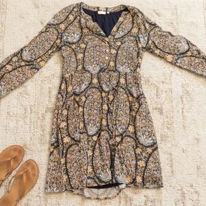Spartina 449 Catalina Jones Hundred Paisley Dress Size XS